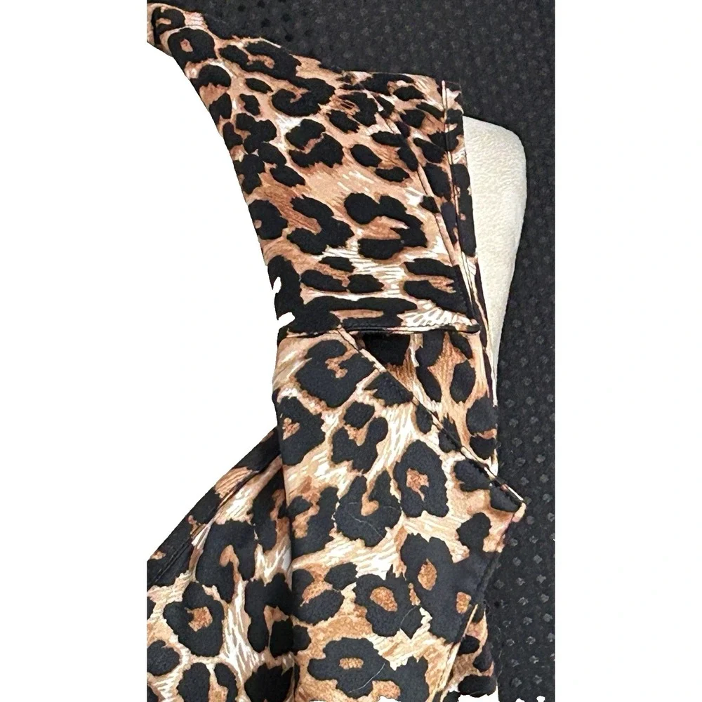 AWESOME Y2K Shirley of Hollywood Leopard Print True Corset Top Boning Zip 38 - Picture 7 of 16